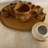 Ardens koffieset met 6 kopjes en presenteerblad