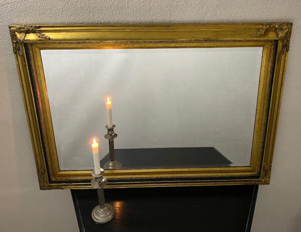 facetspiegel, bladgoud, antiek